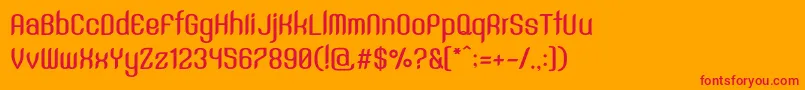 SntAnouvongBoldRegular Font – Red Fonts on Orange Background