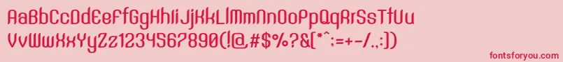SntAnouvongBoldRegular Font – Red Fonts on Pink Background
