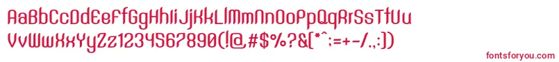 SntAnouvongBoldRegular Font – Red Fonts on White Background