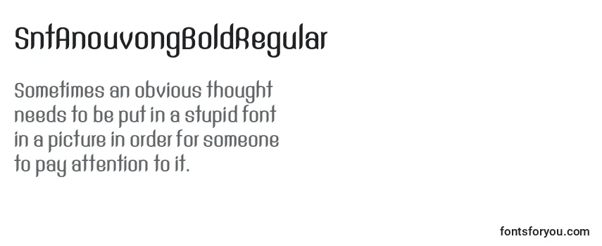 Review of the SntAnouvongBoldRegular Font