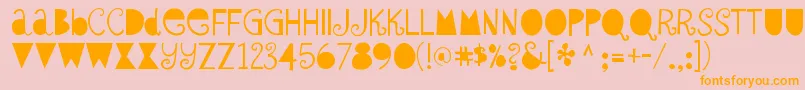 SybilgreenRegular Font – Orange Fonts on Pink Background