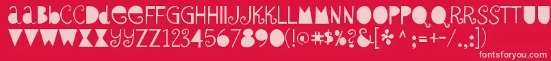 SybilgreenRegular Font – Pink Fonts on Red Background