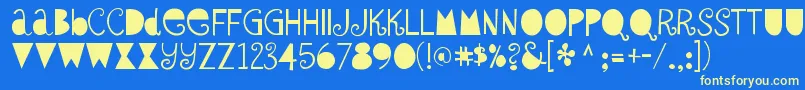 SybilgreenRegular Font – Yellow Fonts on Blue Background