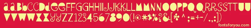 SybilgreenRegular Font – Yellow Fonts on Red Background