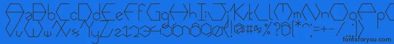 Шрифт Hexafont – чёрные шрифты на синем фоне