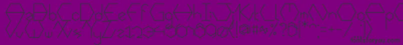 Fonte Hexafont – fontes pretas em um fundo violeta