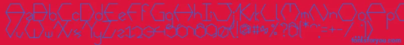 Więcej informacji o czcionce Hexafont Czcionka Hexafont – niebieskie czcionki na czerwonym tle