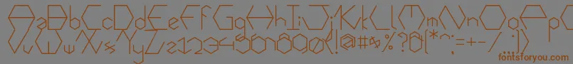 Hexafont Font – Brown Fonts on Gray Background