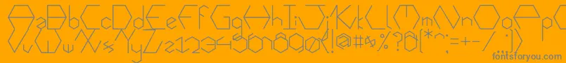 フォントHexafont – オレンジの背景に灰色の文字