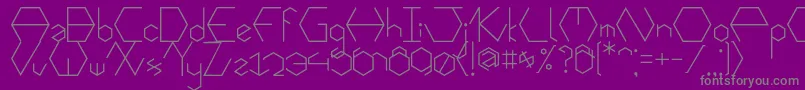 Hexafont Font – Gray Fonts on Purple Background