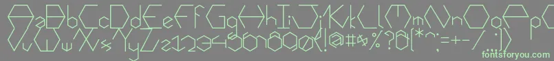 Czcionka Hexafont – zielone czcionki na szarym tle