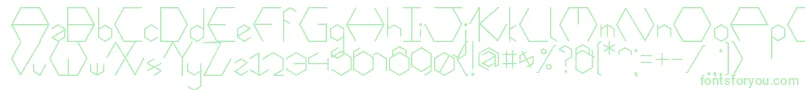 Hexafont-Schriftart – Grüne Schriften