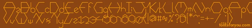 Шрифт Hexafont – оранжевые шрифты на коричневом фоне