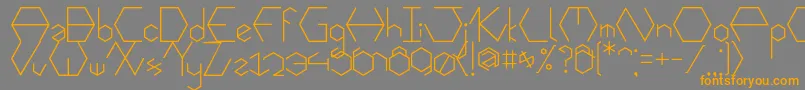 fuente Hexafont – Fuentes Naranjas Sobre Fondo Gris