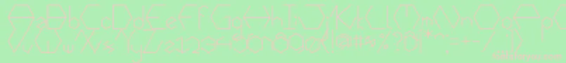 Hexafont Font – Pink Fonts on Green Background