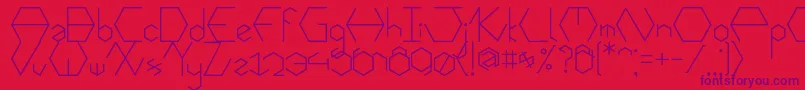 Hexafont Font – Purple Fonts on Red Background