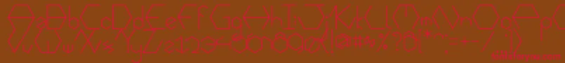 Hexafont Font – Red Fonts on Brown Background