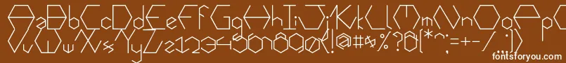 Hexafont Font – White Fonts on Brown Background