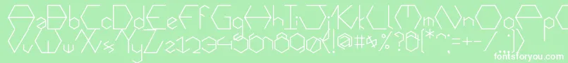 フォントHexafont – 緑の背景に白い文字