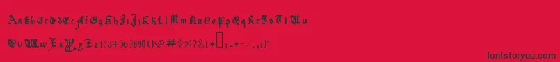 QuadrataPreciosaExtended Font – Black Fonts on Red Background