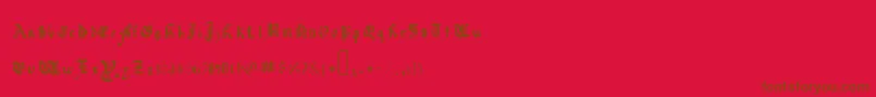 QuadrataPreciosaExtended Font – Brown Fonts on Red Background