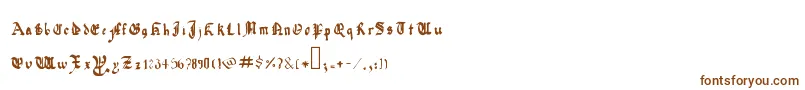 Шрифт QuadrataPreciosaExtended – коричневые шрифты на белом фоне