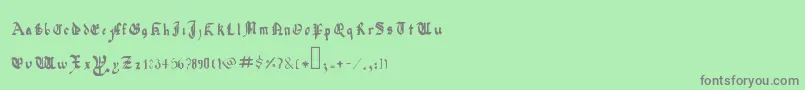 QuadrataPreciosaExtended Font – Gray Fonts on Green Background