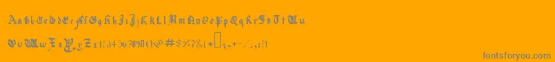 QuadrataPreciosaExtended Font – Gray Fonts on Orange Background