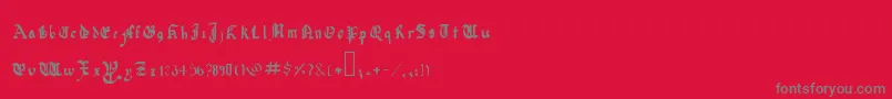 QuadrataPreciosaExtended Font – Gray Fonts on Red Background