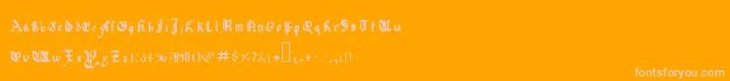 QuadrataPreciosaExtended Font – Pink Fonts on Orange Background