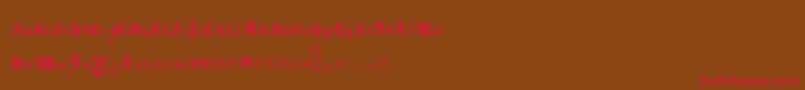 QuadrataPreciosaExtended Font – Red Fonts on Brown Background