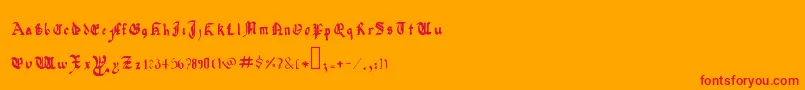 QuadrataPreciosaExtended Font – Red Fonts on Orange Background