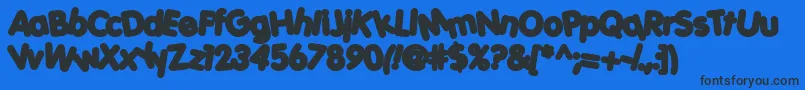 Porkh Font – Black Fonts on Blue Background