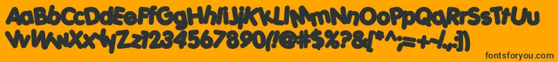 Шрифт Porkh – чёрные шрифты на оранжевом фоне