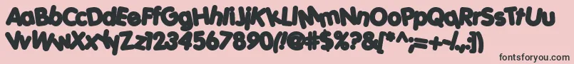 フォントPorkh – ピンクの背景に黒い文字
