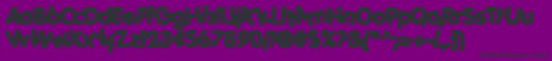 フォントPorkh – 紫の背景に黒い文字