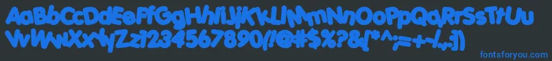 Шрифт Porkh – синие шрифты на чёрном фоне