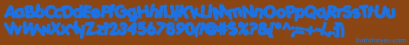 Porkh Font – Blue Fonts on Brown Background