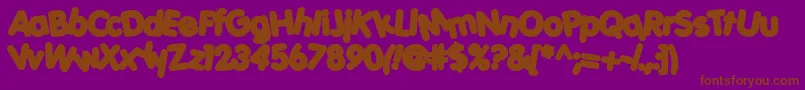 Шрифт Porkh – коричневые шрифты на фиолетовом фоне