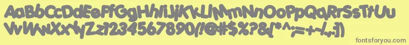 Шрифт Porkh – серые шрифты на жёлтом фоне