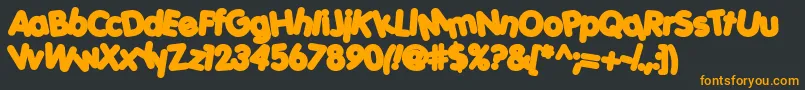 Porkh Font – Orange Fonts on Black Background