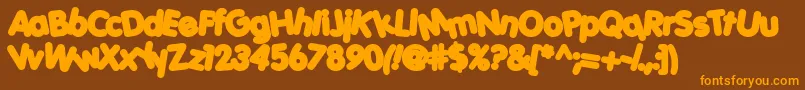 Porkh Font – Orange Fonts on Brown Background