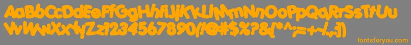 Porkh Font – Orange Fonts on Gray Background