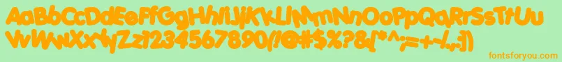 Porkh Font – Orange Fonts on Green Background