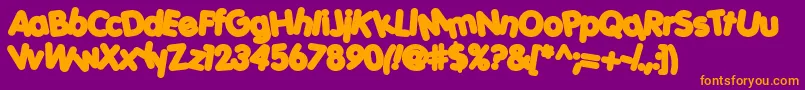 Porkh Font – Orange Fonts on Purple Background
