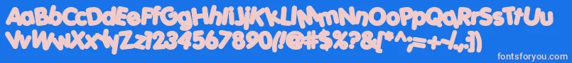 Porkh Font – Pink Fonts on Blue Background