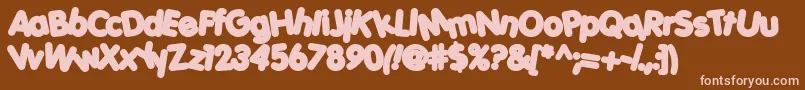 Porkh Font – Pink Fonts on Brown Background
