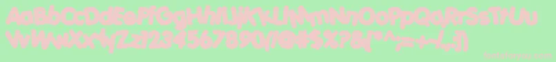 Porkh Font – Pink Fonts on Green Background