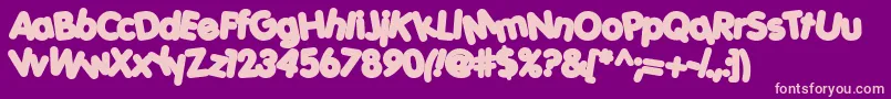 Шрифт Porkh – розовые шрифты на фиолетовом фоне
