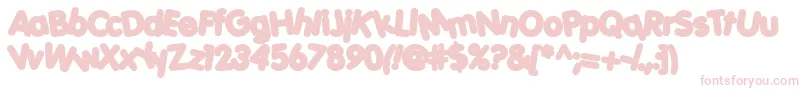 Шрифт Porkh – розовые шрифты на белом фоне